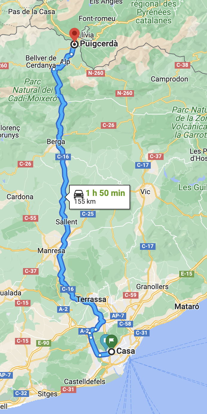 Fragment del plànol Canigó d'Editorial Alpina